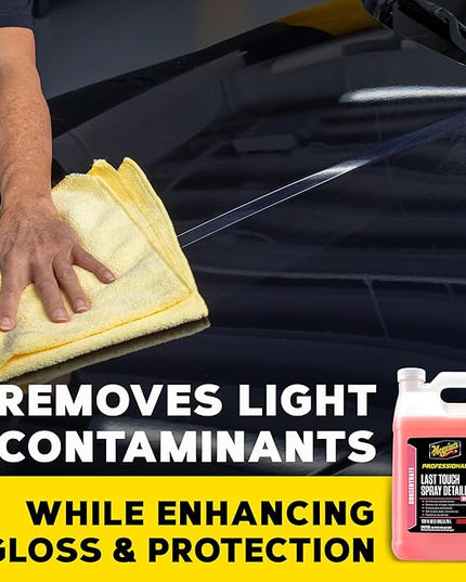 Meguiar's D15501 Last Touch Spray Detailer, Great for Use as Clay Lubricant, creates a Showroom Shine, Removes Dust, Smudges, Fingerprints and More, Versatile Use and Enhances Protection, 1 Gallon