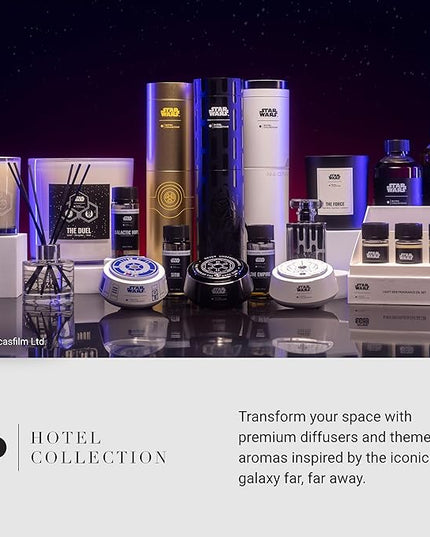 Hotel Collection | Star Wars ™ - Light Side Chauffeur Car Diffuser | Jedi| White Luxury Portable Essential Oil | Aromatherapy Oils Scent Car Diffuser | Auto On/Off Wireless Feature