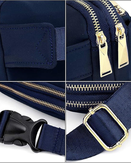 UTO Fanny Pack for Women Crossbody Trendy Fashion Belt Purse Chest Waist Hip Bumbag for Outdoor Shopping Travel Hiking