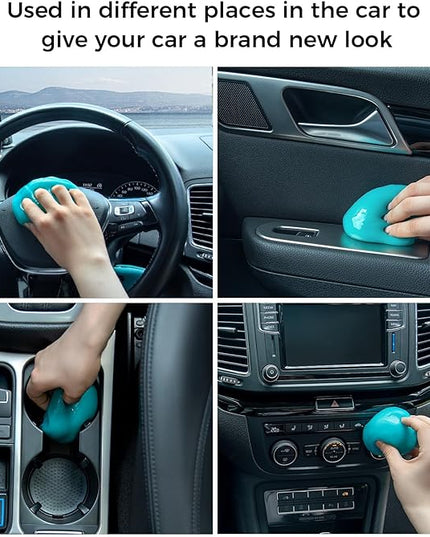 ColorCoral 2Pack Car Cleaning Gel Universal Dust Cleaner for Car Vent Keyboard Cleaning Detailing Slime Putty Cleaning Kit Car Accessories, Gifts for Adults Men Women Kids Teens