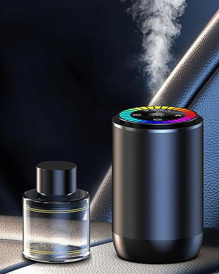 Smart Car Air Freshener, Car Air Freshener Diffuser with Starry Sky Projection and 50ml Perfume, Cars Scent Diffuser with RGB Music Syncing Light, 3 Mode Adjustable Auto On/Off Cars Diffuser, Cologne