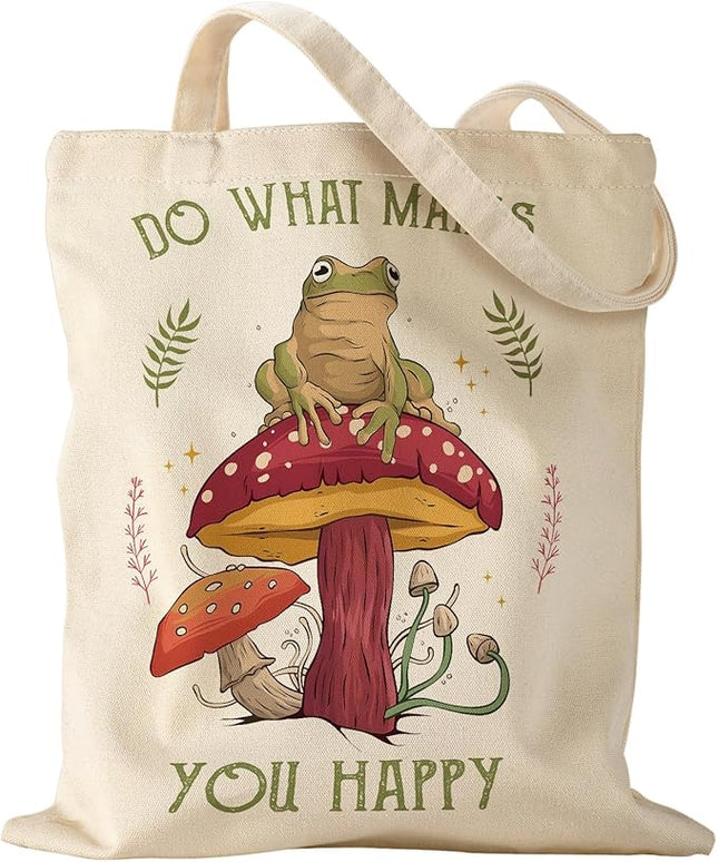 Aesthetic Canvas Tote Bag - Reusable Shoulder Tote Bag for Women Lady Casual Vacation, Shopping, Work, Gym