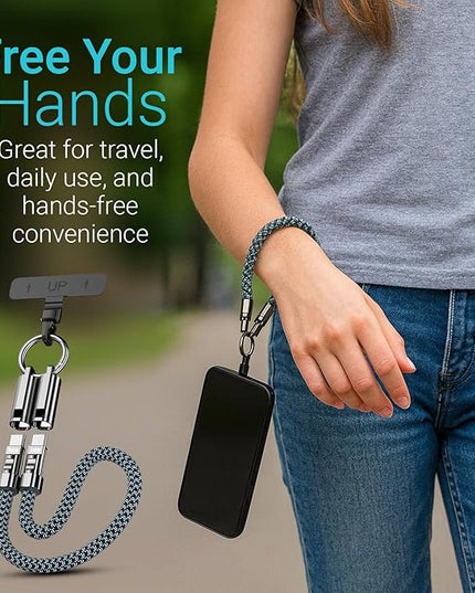 TOP-UP Lanyard – Cell Phone Strap with 240W USB C Charging & Data Cable – Durable Travel Essentials for iPhone 17/16/15