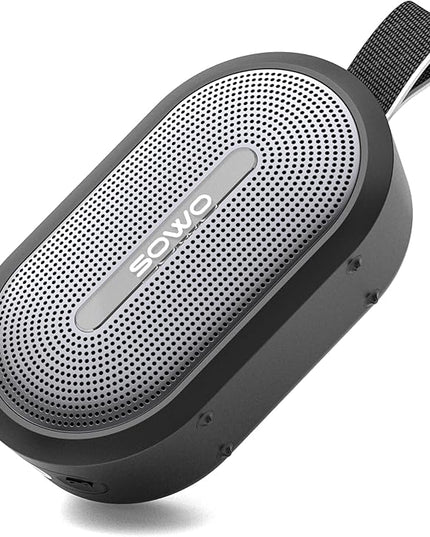 SOWO Wireless Portable Small Speaker, Ultra Magnetic Bluetooth Speaker for Golf Cart, Coverless IP67 Waterproof, 24 H Playtime, Pro Sound, Clip Hanging Design for Outdoor, Indoor - Black