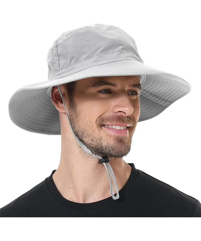 ZOORON Boonie Hat UPF 50+ Cooling Sun Hat for Men and Women,Wide Brim Bucket Hats with UV Protection for Safari Hiking Beach
