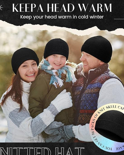 Tarpop 96 Pack Beanies Unisex Bulk for Men Women, Winter Beanie Hats Packs Knit Hat Warm Skull Cap Homeless