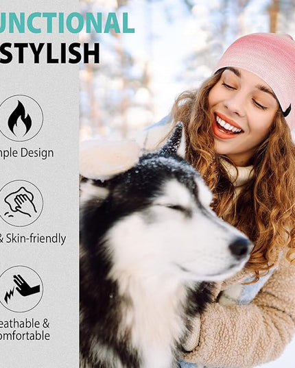 Beanie for Men, Soft Cotton Beanie for Women, Warm Unisex Winter Hat, Running Skull Cap for Cold Weather Activities