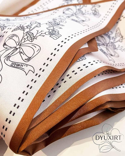 Head Scarf Purse Handle Neck Satin Hair Scarfs For Bag Lightweight Silky Long Thin Women's Fashion Scarves 59 * 5.9”