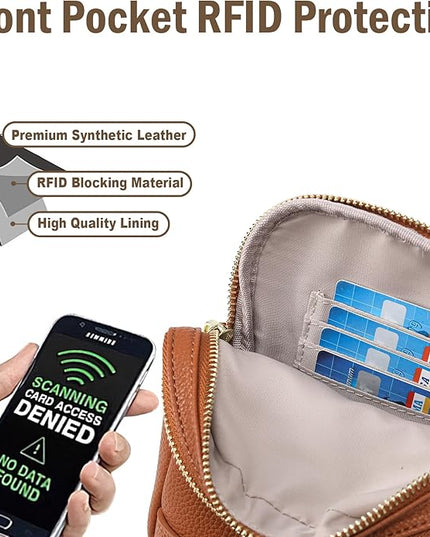 INICAT Small Anti Theft Crossbody Bags Women Valentine's Day Gifts, Vegan Leather Sling Cross Body Purse Travel Essentials
