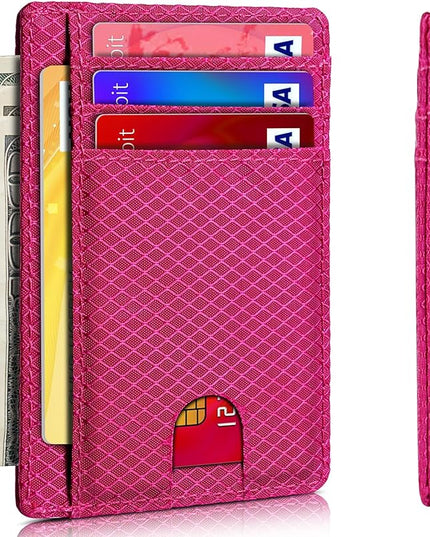 Artpaxy Slim Wallet for Men & Women, Minimalist Front Pocket Card Holder for Travel, RFID Blocking, Water Resistant Nylon Wallet for ID & Cash & Credit Card