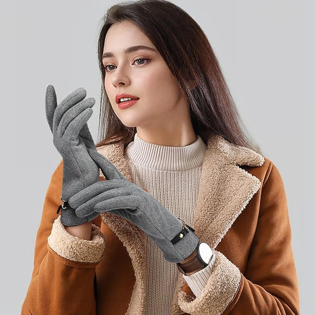 Clothirily Winter Gloves for Women, Touchscreen Texting Winter Gloves Women, Fleece Lined Warm Winter Glove for Cold Weather