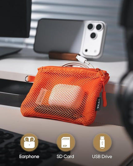 VULKIT Small Zip Wallet 2 Packs Coin Pouch Mini Travel Bag Multifunctional Pouch Change Holder