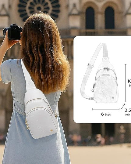 Anti Theft Crossbody Bags for Women Leather Sling Bag Cross Body Travel Purse Chest Bags Fanny Pack Gift Teen Girl