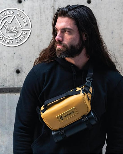 WANDRD ROGUE V1 3L Sling: Compact Camera Sling and Crossbody Bag with Fast Access, 3-Way Carry– Lightweight Everyday Bag Great for Travel, Photography, and Daily Use (Dallol Yellow)