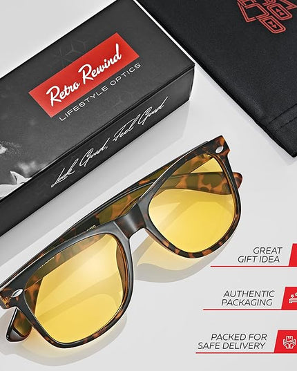 Retro Rewind Polarized Sunglasses for Men and Women - UV Protection Classic Sun Glasses