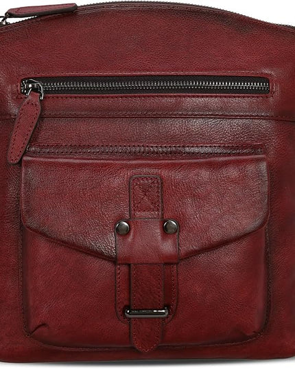 HESHE Leather Crossbody Bags for Women Satchel Purses Shoulder Purses and Handbags Cross Body Bag with Multi Pockets