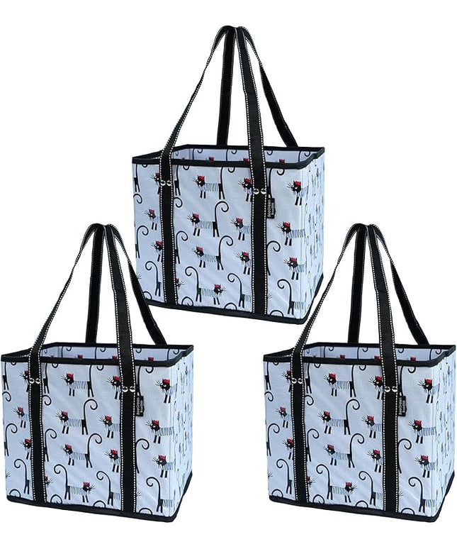 BeeGreen Large Waterproof Reusable Bags Christmas Heavy Duty Shopping Tote for Groceries Pool Gift with Webbing Handles