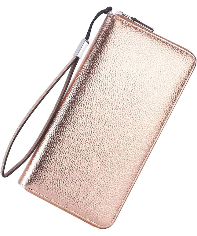 Lavemi Small Compact Women Wallet RFID Blocking Genuine Leather Bifold Purse with ID Windows