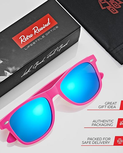 Retro Rewind Polarized Sunglasses for Men and Women - UV Protection Classic Sun Glasses