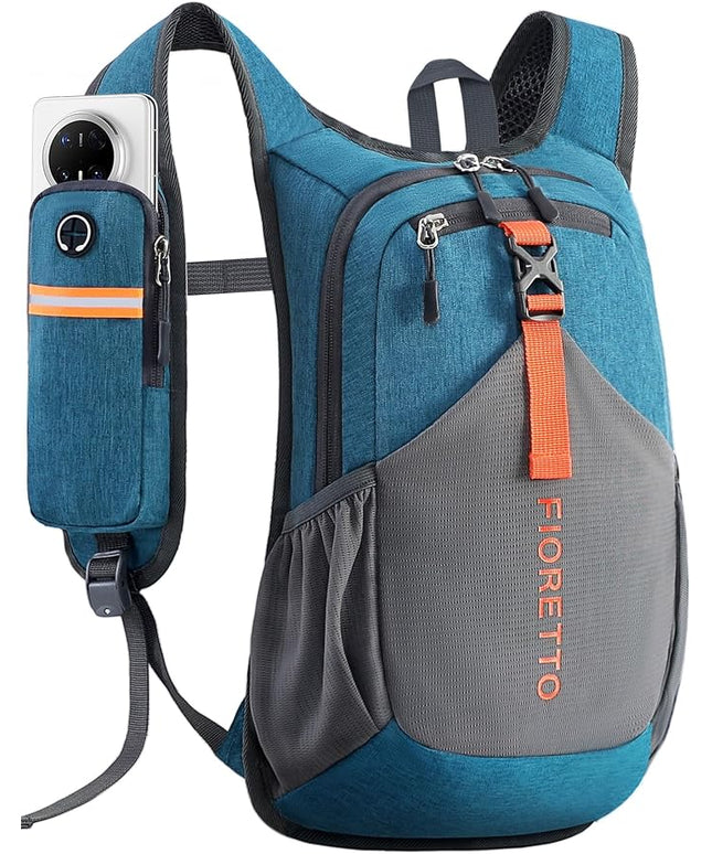 FIORETTO 10L Hiking Backpack for Women Men Mini Packable Backpack Lightweight Small Daypack for Camping Travel Outdoor, Turquoise