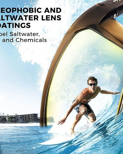 KastKing Huzzah Polarized Sport Sunglasses for Men and Women, Ideal for Driving Fishing Cycling and Running,UV Protection