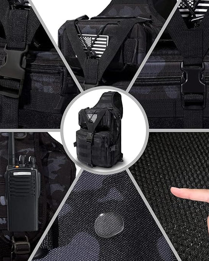 HAOMUK Tactical Sling Bag Pack Military Rover Shoulder Sling Backpack EDC Molle Assault Range Bag