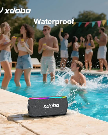 xdobo X8 III Portable Bluetooth Speaker Small Bluetooth Speaker Waterproof: IPX7 Computer Speakers Wireless with RGB Lights for Home/Outdoor/Party/Beach/Birthday Gift