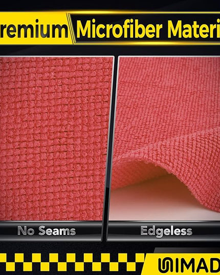 Shop Towel Rag, 200 Pack Reusable Rags Bulk Microfiber Cleaning Cloth Lint Free Towels for Car Kitchen Automotive Bar Mechanic Restaurant Garage, 11.5"x 11.5", Red