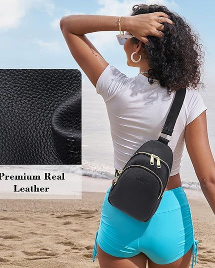 Anti Theft Crossbody Bags for Women Leather Sling Bag Cross Body Travel Purse Chest Bags Fanny Pack Gift Teen Girl