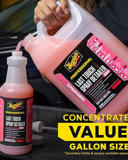 Meguiar's D15501 Last Touch Spray Detailer, Great for Use as Clay Lubricant, creates a Showroom Shine, Removes Dust, Smudges, Fingerprints and More, Versatile Use and Enhances Protection, 1 Gallon