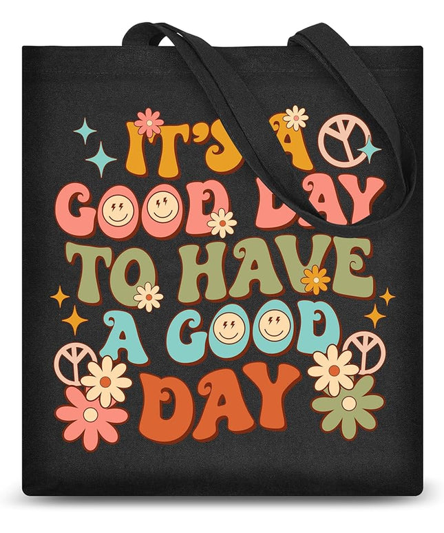 AUSVKAI Canvas Tote Bag Aesthetic for Women, Cute Cloth Cotton Bags for College Shopping Beach Grocery and Trendy Gifts
