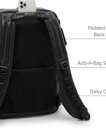 TUMI - Alpha Bravo Search Backpack - Laptop Backpack for Men & Women - Backpack for Work & Travel - 17.0" X 14.0" X 8.3" - Black Leather
