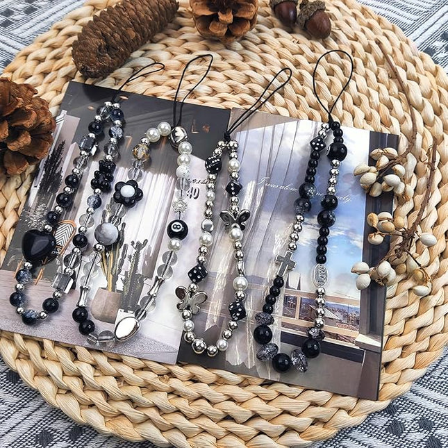 Phone Charms Cute Beaded Phone Lanyard Wrist Strap Aesthetic CellPhone Keychain Cute PhoneCharms for Women