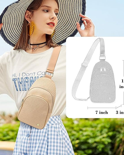 INICAT Faux Straw Crossbody Bags Beach Gifts Valentines Day Her Cruise Ship Essentials Women Summer Small Sling Purses