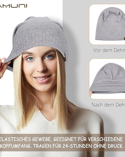 Slouchy Beanie for Men Women Soft Lightweight Running Beanie Hat Chemo Cap Skull Cap