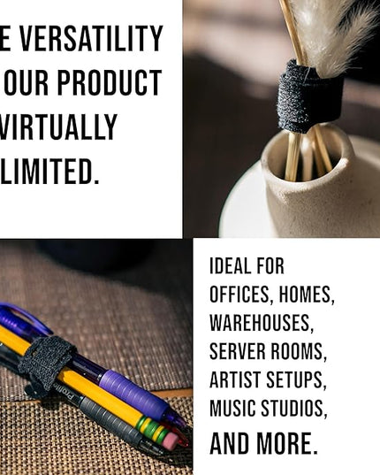 130 PCS 6 Inch Reusable Cable Ties Adjustable Cord Straps, Hook & Loop Wire Organizer for Home, Office & Electronics Cable Management