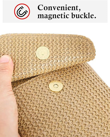 Haytijoe Straw Crossbody Bags for Women Small Summer Purse Woven RFID Cross Body Phone Wallet for Beach Hawaiian Travel Gifts