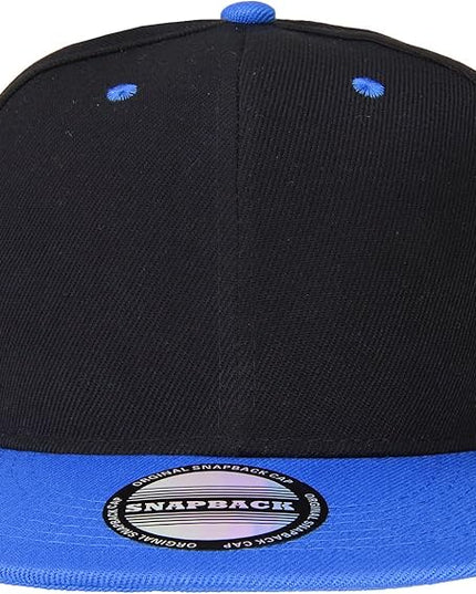 Classic Snapback Hat Cap Hip Hop Style Flat Bill Blank Solid Color Adjustable Size