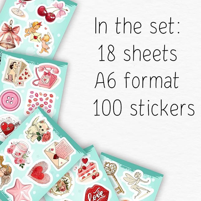 100Pcs Coquette Stickers and Decals for Laptop - Pink Аesthetic Stickers for Water Bottle - Coquette Gifts - Gift for Women & Men
