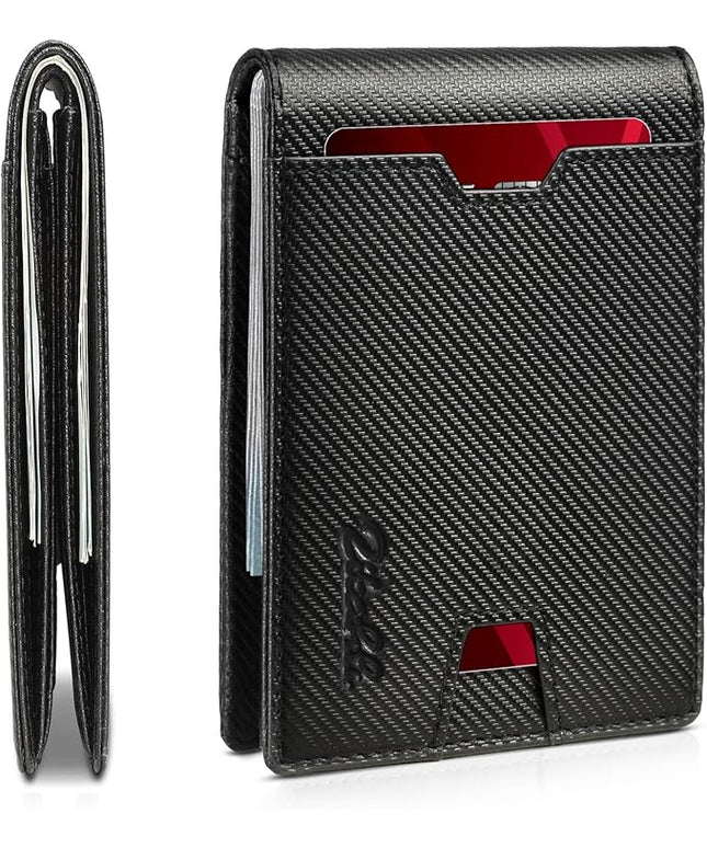 Zitahli Mens-Wallet-Slim-Leather-RFID Blocking Wallet for Men Minimalist Bifold Credit Card Holder with Gift Box