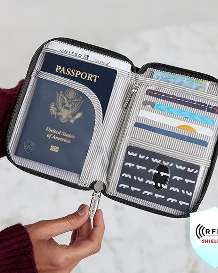 Travelon RFID Blocking Passport Zip Wallet