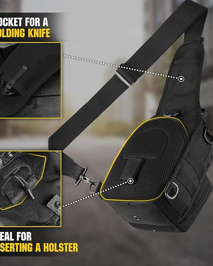 M-Tac CCW Sling Bag for Men & Women - EDC Shoulder Bag Tactical - Crossbody Concealed Carry Bag - Mens Chest Pack