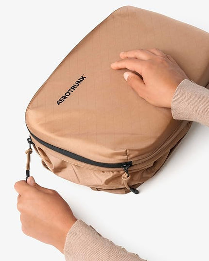 Aerotrunk Ultralight Compression Packing Cubes - Lightweight Travel Organizers for Suitcases and Luggage (6-Pack, Mocha)
