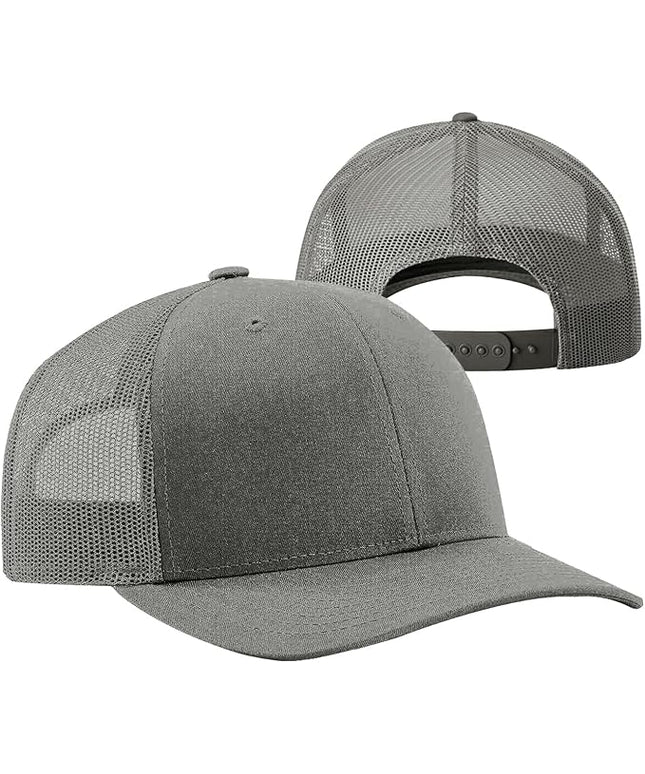 TZ Promise Men Women Plain Cotton Trucker Cap with Breathable Mesh Back, Snapback Baseball Hats