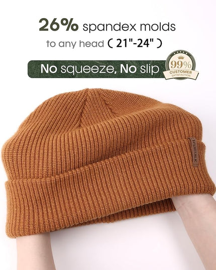 FURTALK Fisherman Beanie for Men Women 2 Styles Cuffless or Cuffed Knitted Unisex Winter Hat Outdoor All-Day Warmth