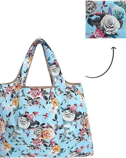 allydrew Large Foldable Tote Nylon Reusable Grocery Bags