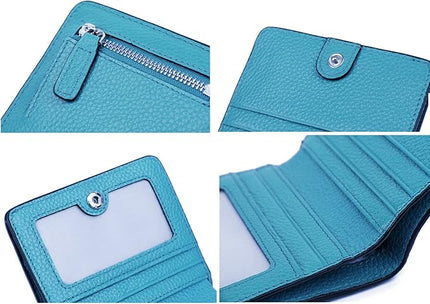 AINIMOER Small Leather Wallet for Women, Ladies Credit Card Holder RFID Blocking Women's Mini Bifold Pocket Purse