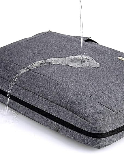 Voova Laptop Bag Case 17 17.3 Inch Computer Sleeve Messenger Bag with Shoulder Strap Expandable Waterproof Large Capacity Business Briefcase for Work Travel Fit 17-18” Laptop, Men Women, Gray