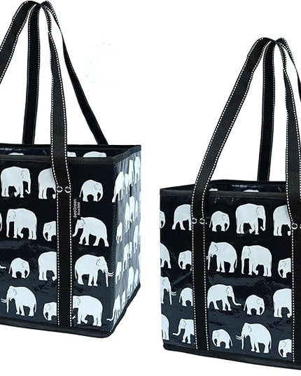BeeGreen Large Waterproof Reusable Bags Christmas Heavy Duty Shopping Tote for Groceries Pool Gift with Webbing Handles