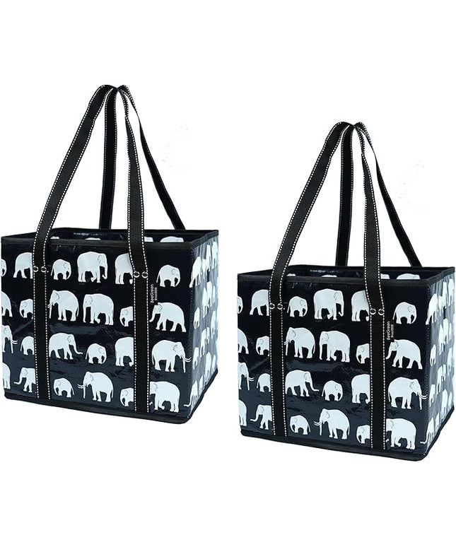 BeeGreen Large Waterproof Reusable Bags Christmas Heavy Duty Shopping Tote for Groceries Pool Gift with Webbing Handles